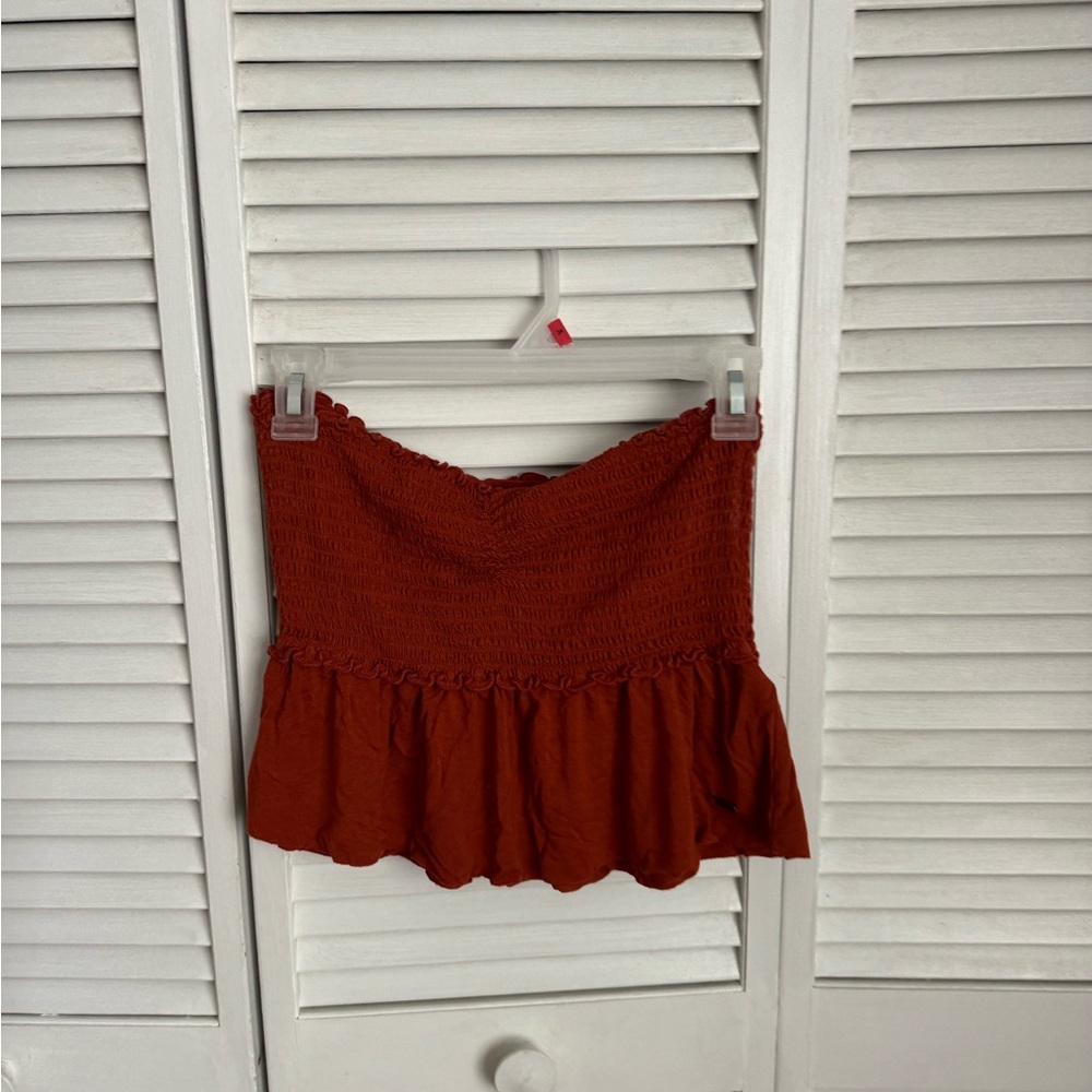 Hollister Terracotta Smocked Tube Top